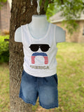 'Merica Mustache/Sunglasses Tank Top