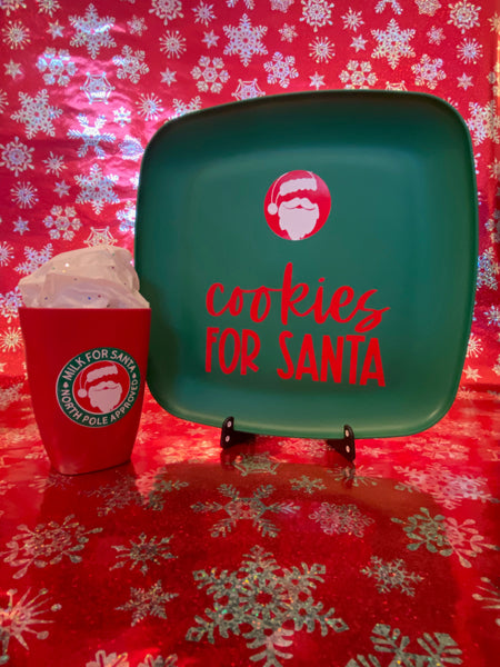 Santa Cookie Plate an dMilk Cup