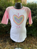 I love You Rainbow Heart Shirt