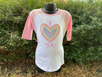 I love You Rainbow Heart Shirt