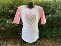 I love You Rainbow Heart Shirt