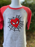 Spiderman Valentines Day Baseball Shirt