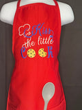 Kiss the little cook kids apron