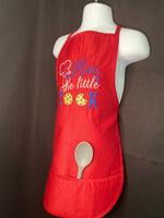 Kiss the little cook kids apron